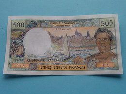 500 - Cinq Cents Francs - NOUMEA ( 02240187 - 40187 - Y.1 ) D'Emission D'Outre-Mer ( For Grade, Please See Photo ) UNC ! - Nouvelle-Calédonie 1873-1985