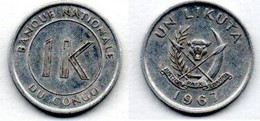 Congo 1 Likuta 1967 TTB - Congo (República 1960)