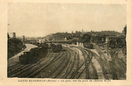 Ste Ménéhould * La Gare , Vue Du Pont Du Chemin De Fer * Trains * Ligne Marne - Sainte-Menehould