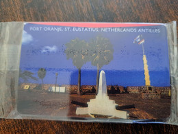 ST EUSTATIUS   $5,- PREPAID ANTELECOM  FORT ORANJE ST EUSTATIUS  MINT IN WRAPPER  **10449** - Antillen (Nederlands)