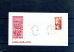 Sarre. Enveloppe Fdc. Cinquantenaire Du Rotary. 1955 - FDC