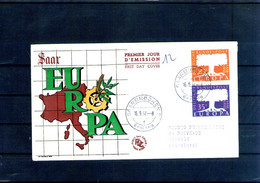 Sarre. Enveloppe Fdc. Europa 1957 - FDC