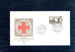 Sarre. Enveloppe Fdc. Au Profit De La Croix Rouge. 1956 - FDC