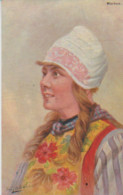 Illustr. J.G. GERSTENHAUER  (Folklore Hollandais) Buste De Femme De MARKEN (Chromotypie Morks & Greuzf Dordrecht) - Other & Unclassified