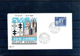 Sarre. Enveloppe Fdc. Centenaire De La Ville De Merzig. 1957 - FDC