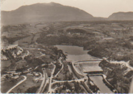 Cpsm 10x15 . Vue Générale Aérienne.  (01) Le Barrage De GENISSIAT Sur Le Rhône, Aval - Génissiat