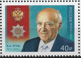 Russia 2022, Famous Vladimir Etush (1922-2019),Theater & Film Actor, XF MNH** - Unused Stamps