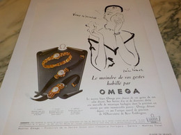 ANCIENNE PUBLICITE HABILLE  MONTRE OMEGA   1951 - Other & Unclassified