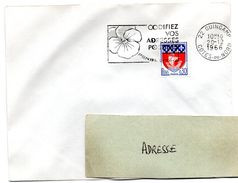 COTES Du NORD - Dépt N° 22 = GUINGAMP 1966 = FLAMME Codée =  SECAP Multiple ' PENSEZ + CODIFIEZ' = Pensée N° 1 - Codice Postale