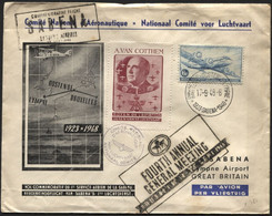 Vol Spécial SABENA Obl. BXL OOSTENDE LYMPNE 1948 (x464) - Luftpost