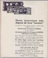 Postes TSF Gamma. Advertising 1925 - Advertising