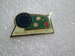 PIN'S    BILLARD  CLUB POITIERS - Billiards