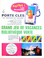 Publicité Papier BIBLIOTHEQUE VERTE PORTE-CLES  1966 PI 343 P1078963 - Advertising
