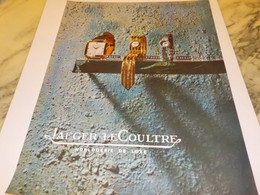 ANCIENNE PUBLICITE  HORLOGERIE DE LUXE JAEGER LECOULTRE 1957 - Advertising