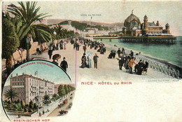 Nice * CPA Gruss Souvenir * Hôtel Des Princes , Boulevard Victor Hugo , Rheinischer Hof - Autres & Non Classés