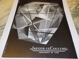 ANCIENNE PUBLICITE MONTRE JAEGER-LECOULTRE 1956 - Clocks