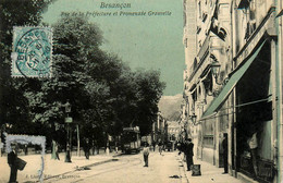 Besançon * Rue De La Préfecture Et Promenade Granvette * Magasin Objets D'Art * Commerces * Tramway - Besancon