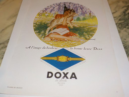 ANCIENNE PUBLICITE IMAGE DE BONHEUR MONTRE DOXA 1950 - Andere & Zonder Classificatie