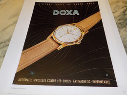 ANCIENNE PUBLICITE JUSTE AU JUSTE PRIX  MONTRE DOXA 1950 - Andere & Zonder Classificatie