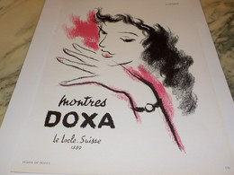 ANCIENNE PUBLICITE LE LOCLE  MONTRE DOXA 1951 - Otros & Sin Clasificación