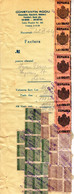 Romania, 1944, Vintage Invoice Stub / Receipt - Revenues / Fiscal Stamps / Cinderellas - Revenue Stamps