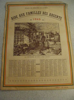 Calendrier - Aide Aux Familles Des Absents - 1945 - La Forteresse De Huy (Une Chambrée) - 34 X 25,5 Cm - Grand Format : 1941-60