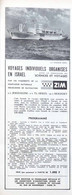 Publicité Papier BOAT CRUISE ZIM PAQUEBOT THEODOR HERZL  1963 SVO - Advertising
