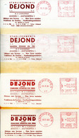 1963/68 4 Kaarten Ets DEJOND NV Antwerpen 1 - Non Ferro Metalen - Vasthechtingsmiddelen  - Ref 45 - Stempel Antwerpen 17 - 1960-79