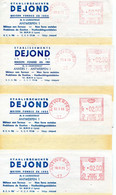 1965/68 4 Kaarten Ets DEJOND NV Antwerpen 1 - Non Ferro Metalen - Vasthechtingsmiddelen  - Ref 46 - Stempel Antwerpen 17 - 1960-1979