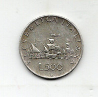 ITALIA - 1959 - 500 Lire "Caravelle" - Argento 835 - Peso 11 Grammi - (FDC35519) - 500 Lire