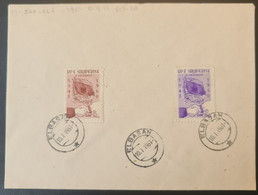 ALBANIA 1961 - Elbasan Cancel - Mi 619, 620 - On Enveloppe - Albania