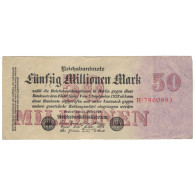 Billet, Allemagne, 50 Millionen Mark, 1923, KM:109a, TTB - 50 Mark