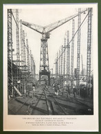 Planche Usine Manutention Grue Ateliers Et Chantiers De Bretagne à Nantes Construction Navale Bateau - Maschinen