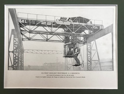 Planche Usine Manutention Grue Pont Roulant Forges Et Aciéries Du Nord Et De L'est à Louvroil - Machines