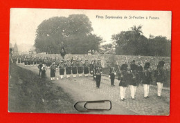 Fosses La Ville : CP Officiers Zouaves Avec Leur Peloton Dans Un Ordre Impeccable , St.Feuillen 1907 - Colecciones Completas