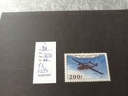 Timbre France - 1954 ** Neuf : Prototypes "Nord-Aviation ""Noratlas""" N° 31 - 1927-1959 Mint/hinged