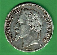 5 FRANCS / NAPOLEON III / 1869 A  / 24.83 G / ARGENT - 5 Francs