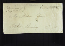 Vorphila: Faltbrief Vom 5.Aug.1828 Aus Petersham (England/London) Nach Shrewsbury - Größe 14 X 7 - ...-1840 Voorlopers
