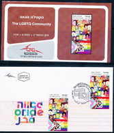 ISRAEL 2022 THE LGBTQ COMMUNITY STAMP + FDC + POSTAL SERVICE MNH (**) - Ongebruikt