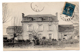 MAZIERES EN GATINE -1925-- L' école De Garçons ( Animée )...............à Saisir - Mazieres En Gatine