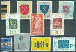 88228 - LIECHTENSTEIN - STAMPS -  COMPLETE YEAR Sets: 1961/1968 No S/s  MNH - Autres & Non Classés