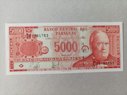 Billete De Paraguay De 5000 Guaranies, Año 2000, UNC - Paraguay