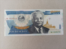Billete De Laos 10.000 Kip, Año 2002 Serie AA, UNC - Laos
