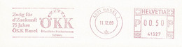 Schweiz / Helvetia 1989, Freistempel / EMA / Meterstamp ÖKK Basel - Frankiermaschinen (FraMA)