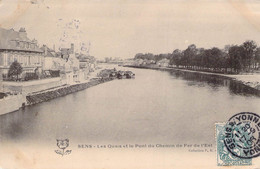 CPA - 89 - SENS - Les Quais Et Le Pont Du Chemin De Fer De L'Est - Fleuve - Sens