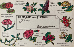 Fleur - Langage Des Fleurs - Flowers - Cpa Illustrateur - Flowers