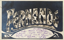 FERNANDE - Carte Photo Art Nouveau - Prénom Name - Jugenstil - Nombres