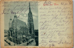 35788 - Wien - Gruss Aus Wien , Stephanskirche - Gelaufen 1898 - Stephansplatz