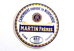 ANCIENNE ETIQUETTE BOITE FROMAGE CAMEMBERT NORMAND / NORMANDIE - MARTIN FRERES / ANTIQUE FRENCH CHEESE LABEL NEUF (329) - Cheese