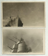 NAVI, DUE CARTOLINE FOTOGRAFICHE   - NV FP - Warships